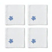 Embroidered Linen Table Napkins Turtle - Quick Ship