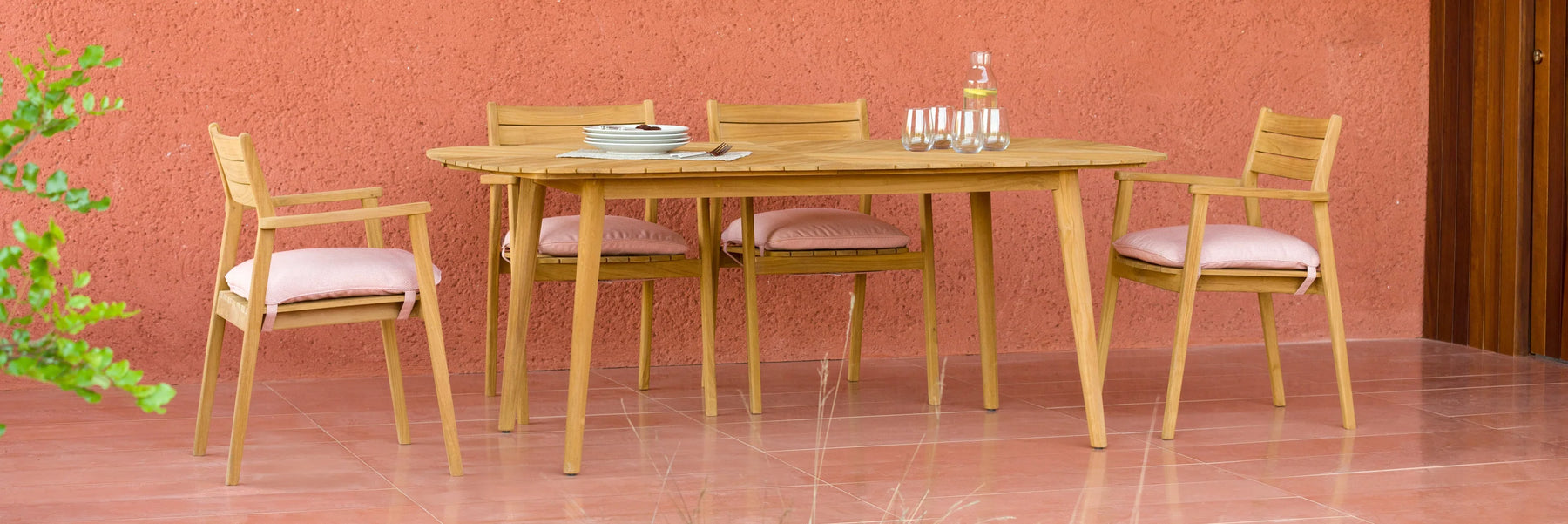 Jade Teak Arm Chair - Quick Ship
