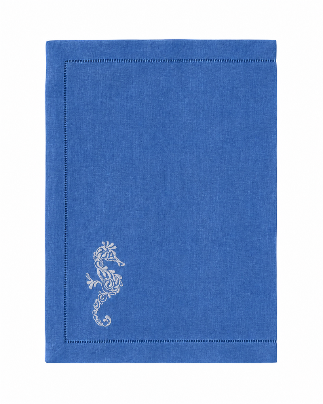 Embroidered Linen Placemats Seahorse - Quick Ship