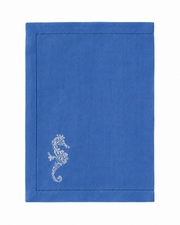 Embroidered Linen Placemats Seahorse - Quick Ship