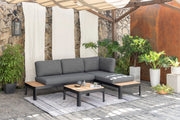 Portals Sectional 2 Seater Dark Sofa (Dark) - Quick Ship