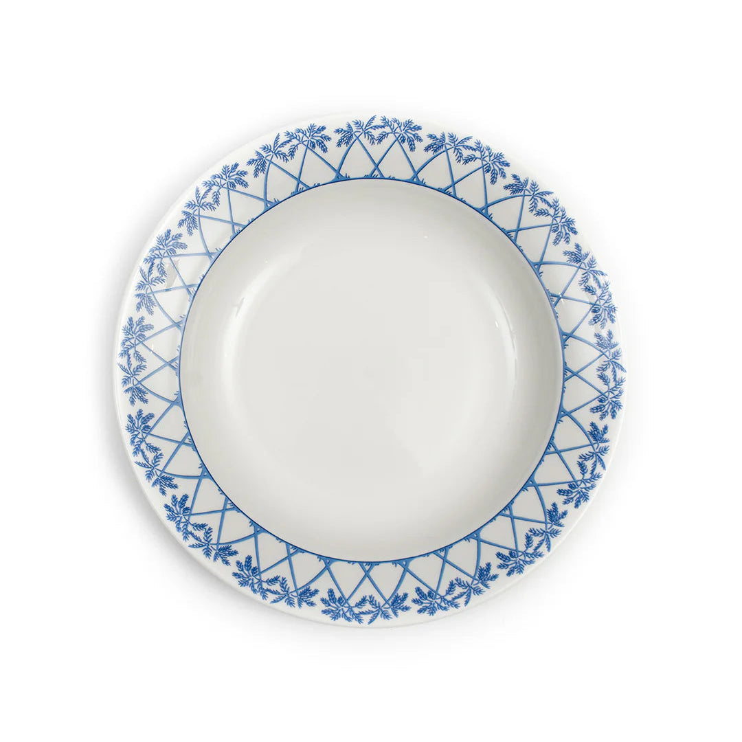 Fine Bone Porcelain Rimmed Bowl - Quick Ship