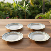 Fine Bone Porcelain Rimmed Bowl - Quick Ship